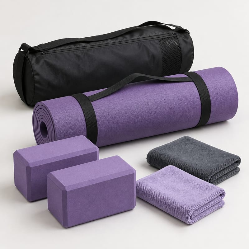 A folding utility bench with a red steel frame, a padded backrest and foam leg rollers